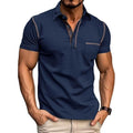 Men’s Classic 4-Button Short Sleeve Stretch Polo Shirt